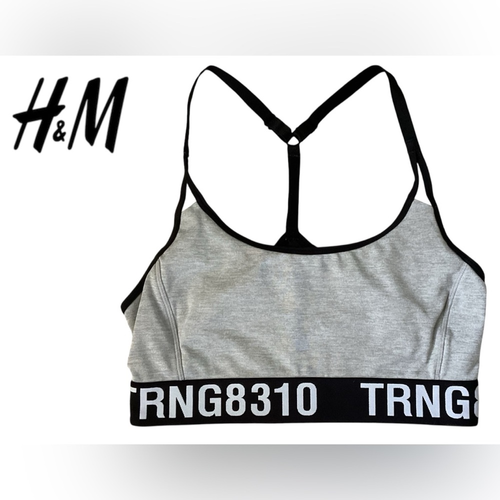 H&M💜Light Gray Sports Bra